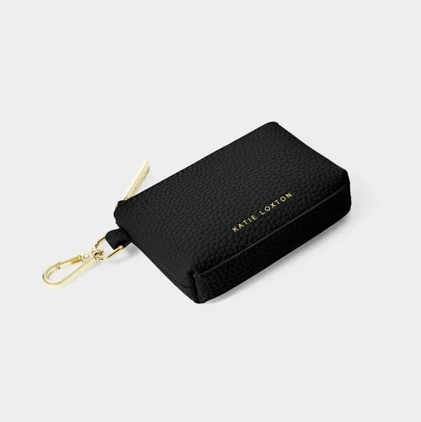 Evie Clip On Coin Purse in Black