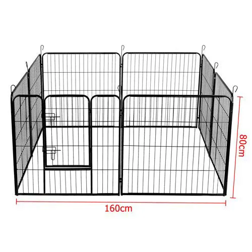 Extra Heavy Duty 8 Panel Pet Playpen Dog Cage Puppy Exercise Crate Enclosure Rabbit Fence