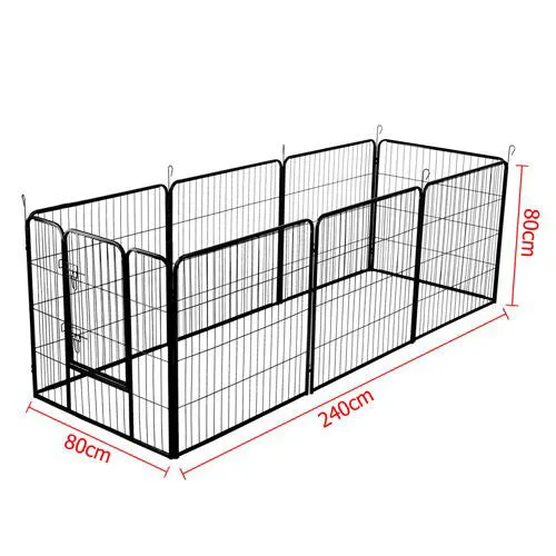 Extra Heavy Duty 8 Panel Pet Playpen Dog Cage Puppy Exercise Crate Enclosure Rabbit Fence