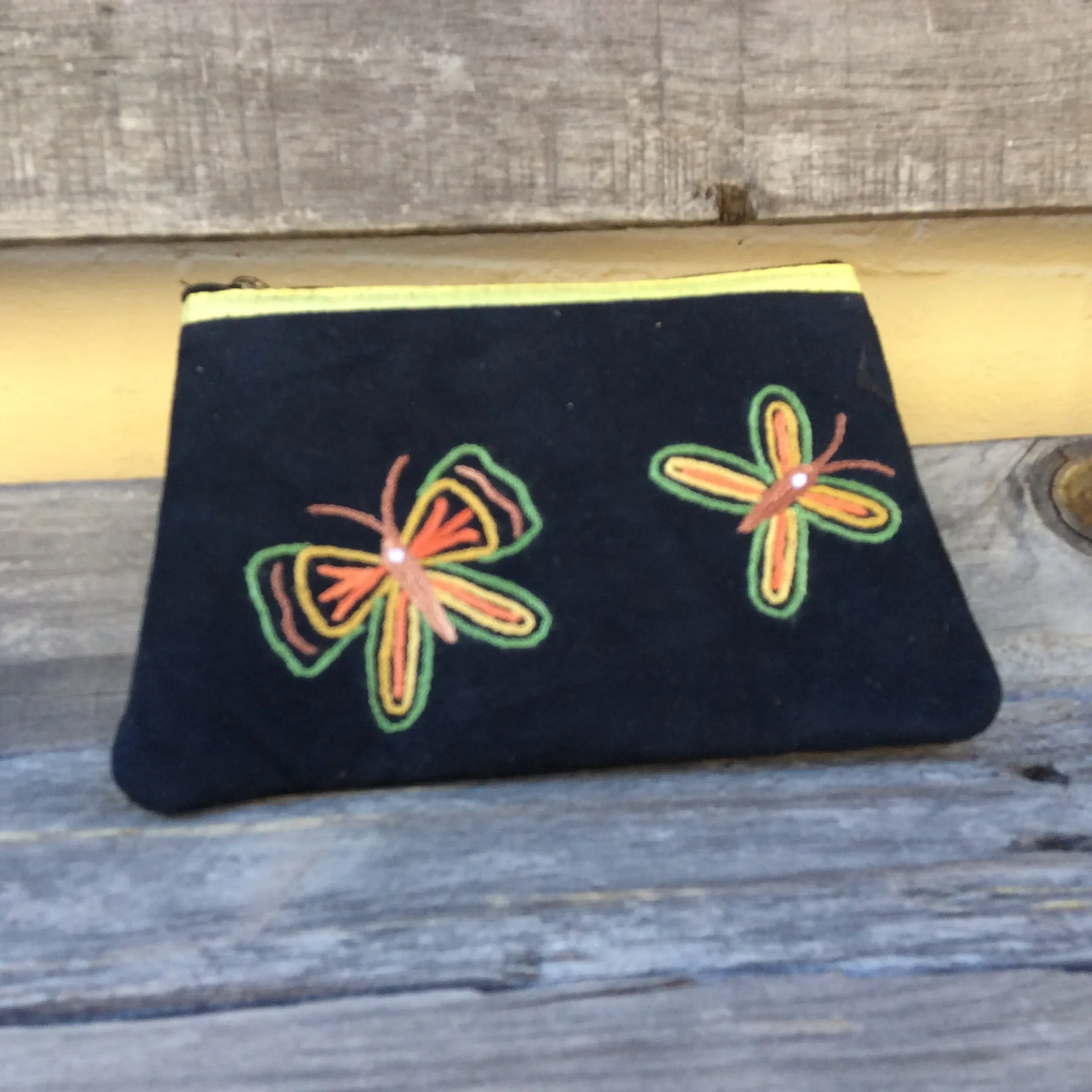 Fair Trade Ethical Suede Butterfly Coin Purse