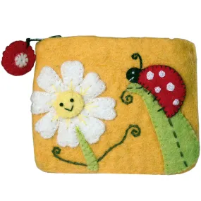 Felt Coin Purse Daisy Ladybug Wild Woolies