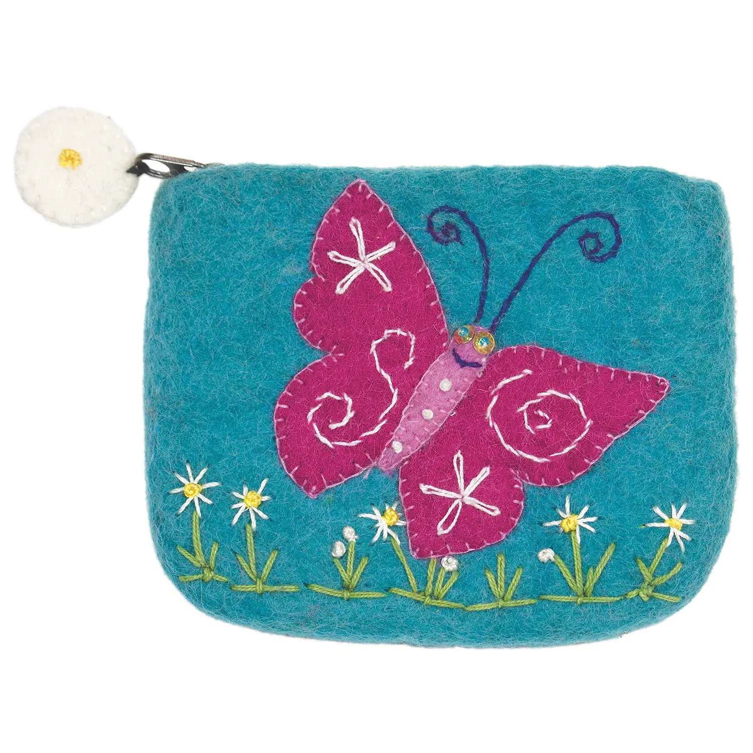 Felt Coin Purse Magical Butterfly Wild Woolies