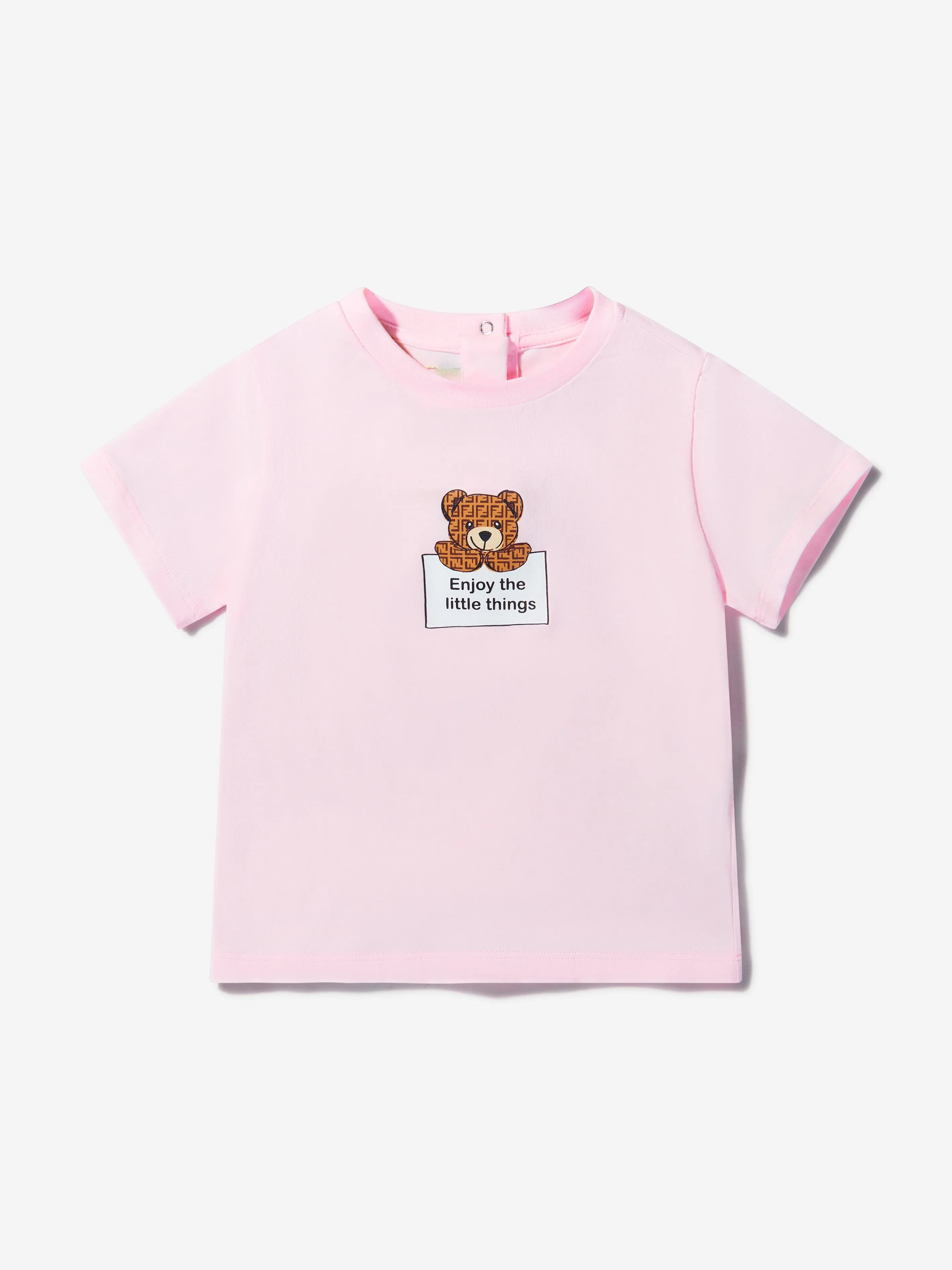 Fendi Baby Unisex Cotton Teddy Bear T-Shirt