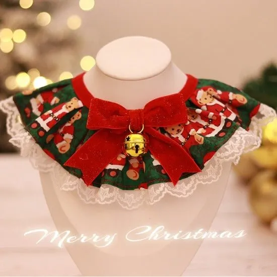 Festive Bow Teddy Collar