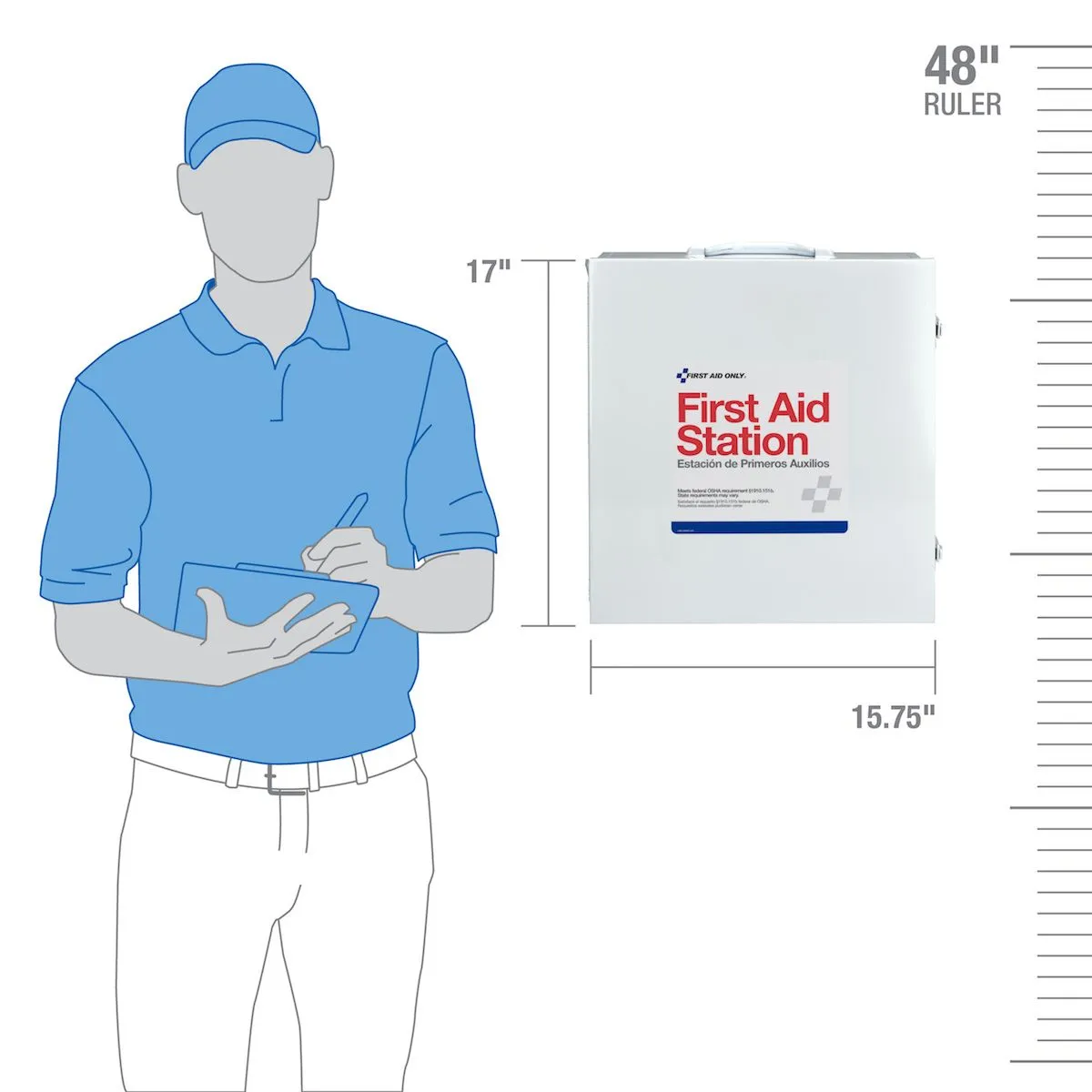 First Aid Only 3 Shelf First Aid Metal Cabinet