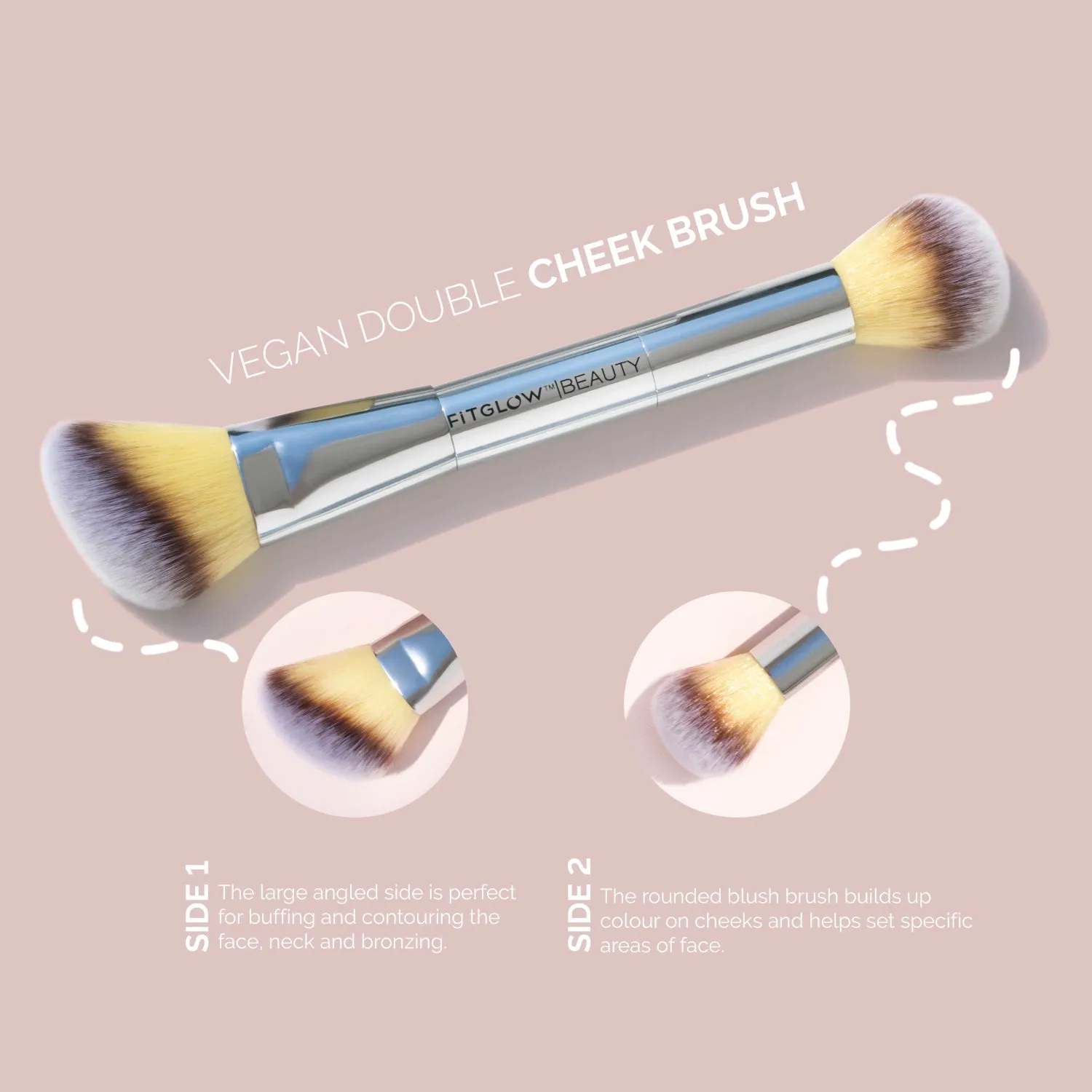 FITGLOW BEAUTY - Teddy Double Cheek Brush