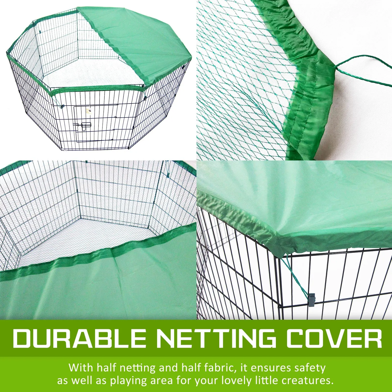 Foldable 36in Pet Playpen, 8 Panel, Durable Steel Frame, Paw Mate