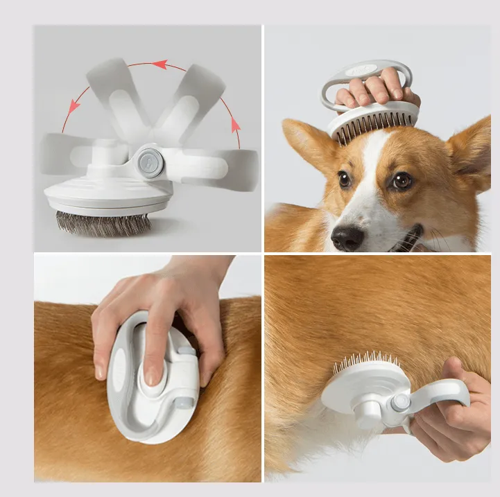 Furcare Pro: The Ultimate Self-Cleaning Wire Brush For A Flawless Grooming Experience! by Dog Hugs Cat