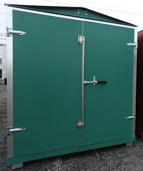 Garden Sheds  - Galvanised steel. 6' 2" x 8' x 7' 4" (Powder coat available)