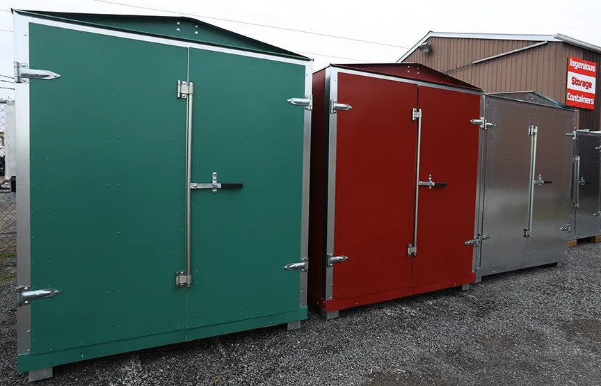 Garden Sheds  - Galvanised steel. 6' 2" x 8' x 7' 4" (Powder coat available)