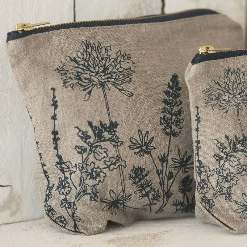 Garden Toiletry Bag ~ Natural Linen