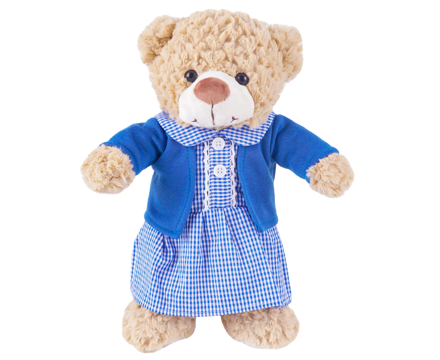 Girls Blue School Uniform Teddy Bear Outfit