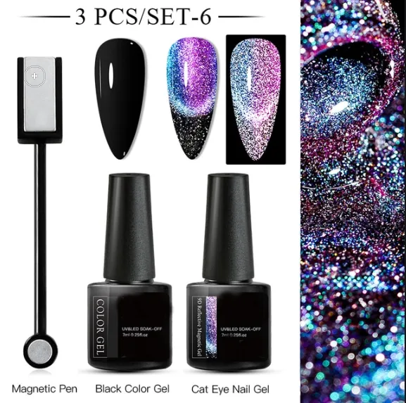 Glitter Cat Eye Magnetic Gel