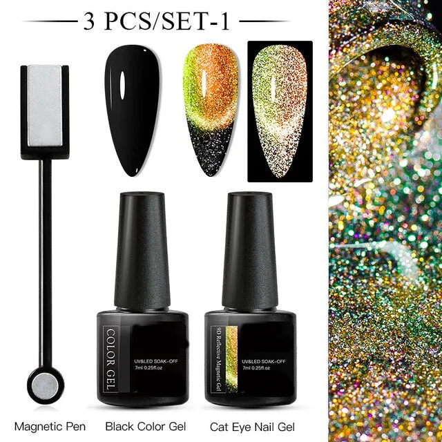 Glitter Cat Eye Magnetic Gel