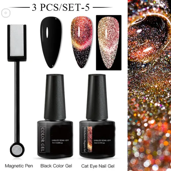 Glitter Cat Eye Magnetic Gel