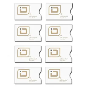 Gold Credit Card Sleeve Covers - 8 Pack