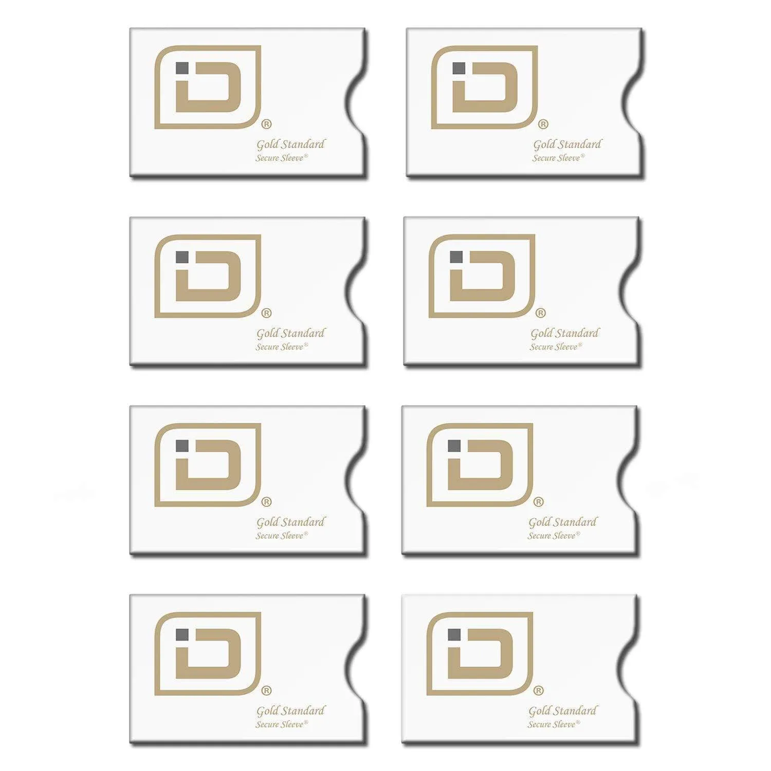 Gold Credit Card Sleeve Covers - 8 Pack