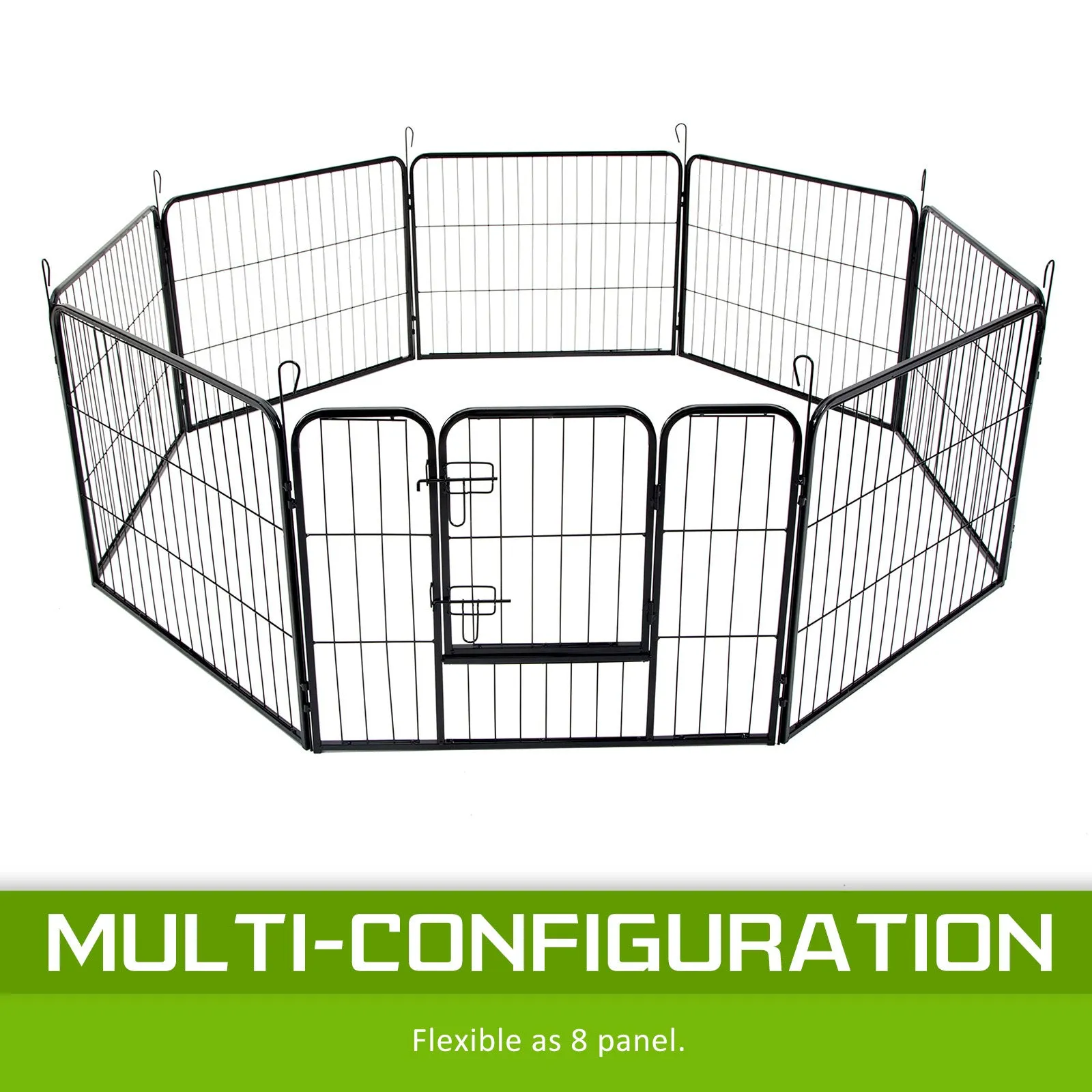 Heavy Duty Foldable Dog Playpen, 8 Panels, 32in with Cover