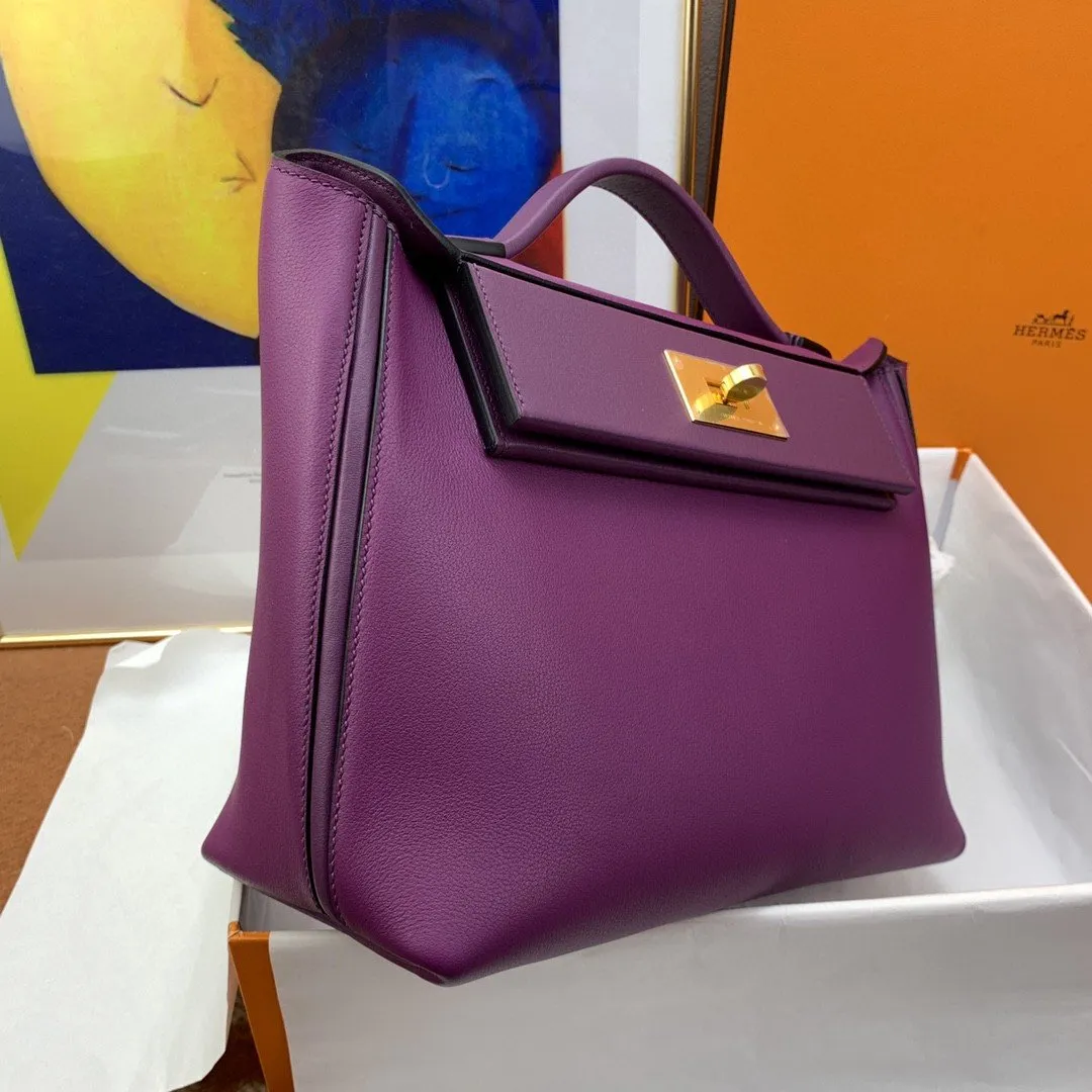 HM 24/24 Clemence Swift Purple For Women, Handbags, Shoulder Bags 11.4in/29cm