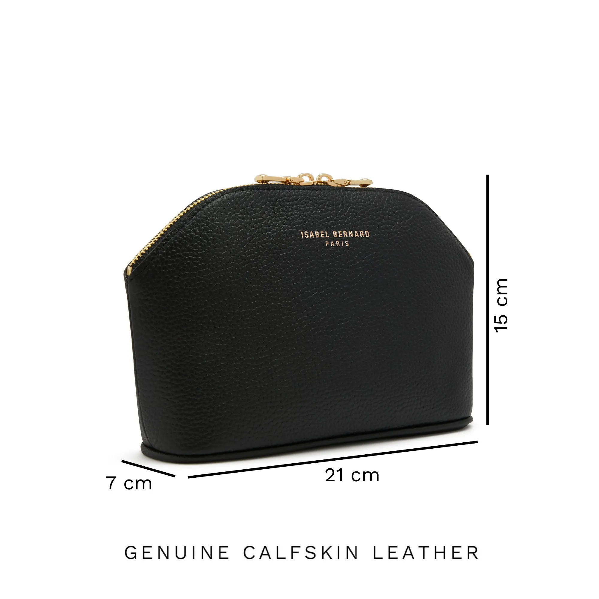 Honoré Brunelle black calfskin leather toiletry bag