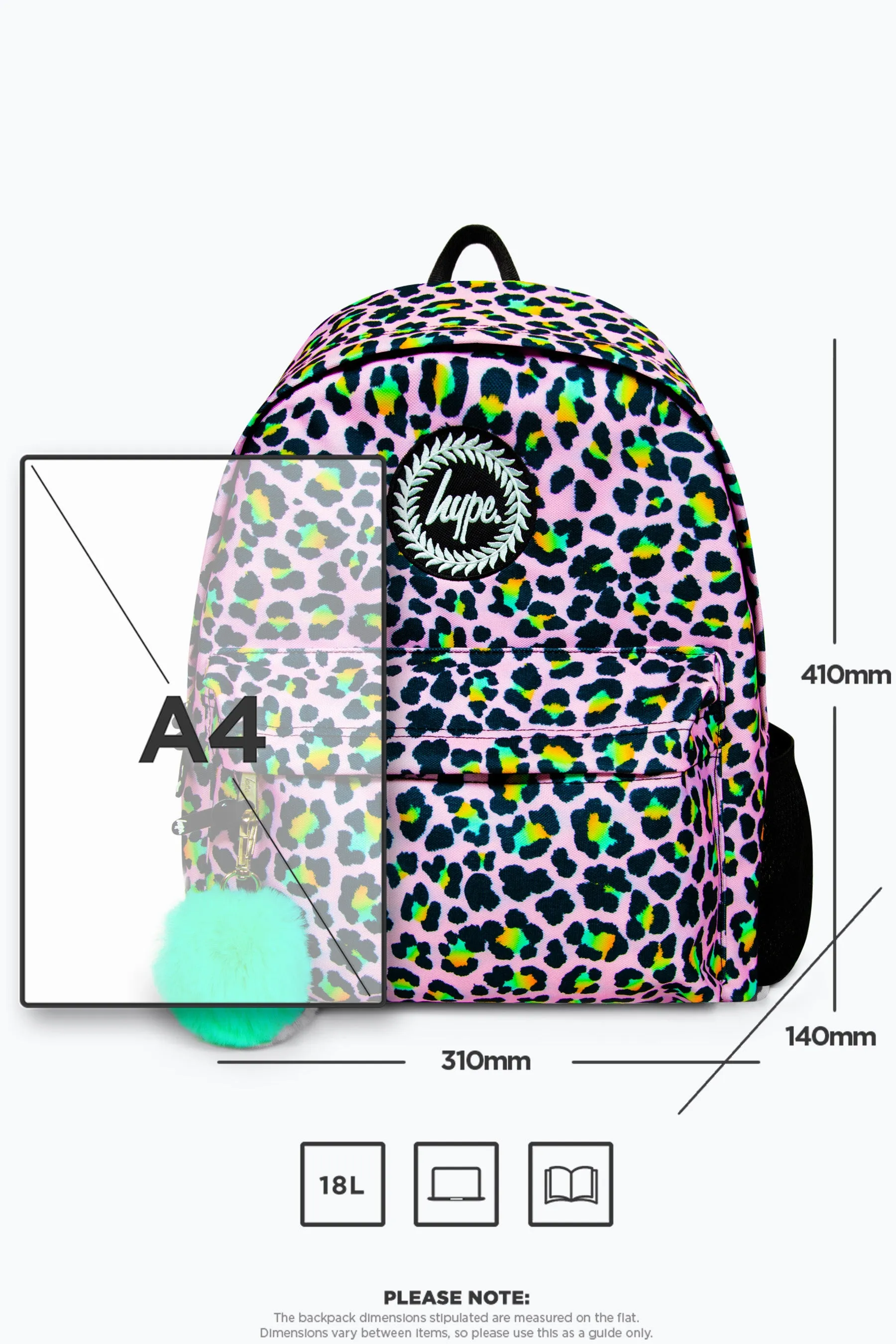 Hype Girls Iconic Pink Disco Leopard Print Backpack