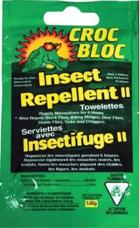 Insect Repellent Towelette Croc Bloc