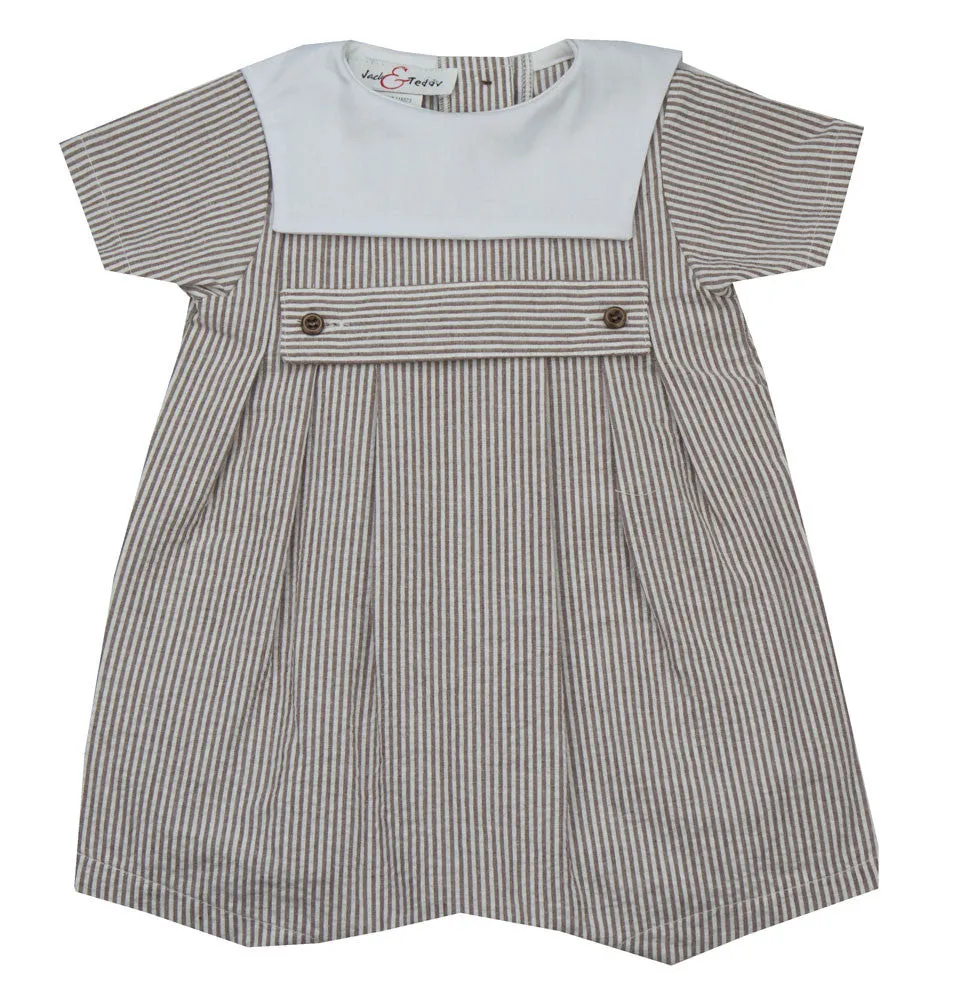 Jack & Teddy Brown Stripe Short Set