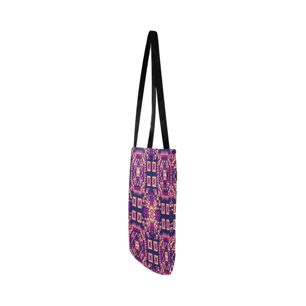 Kaleidoscope Bleu Reusable Shopping Bag (Two sides)