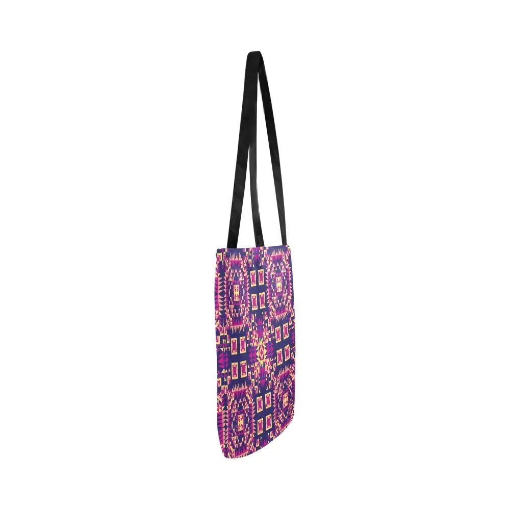 Kaleidoscope Bleu Reusable Shopping Bag (Two sides)