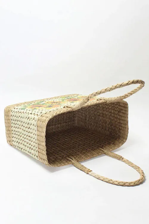 Kauna Grass Sunflower Shopping Basket