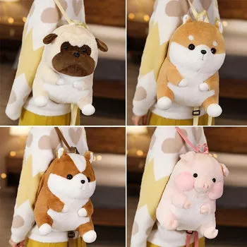 Kawaii Chubby Animals Plush Backpack - Kawaii Backpack