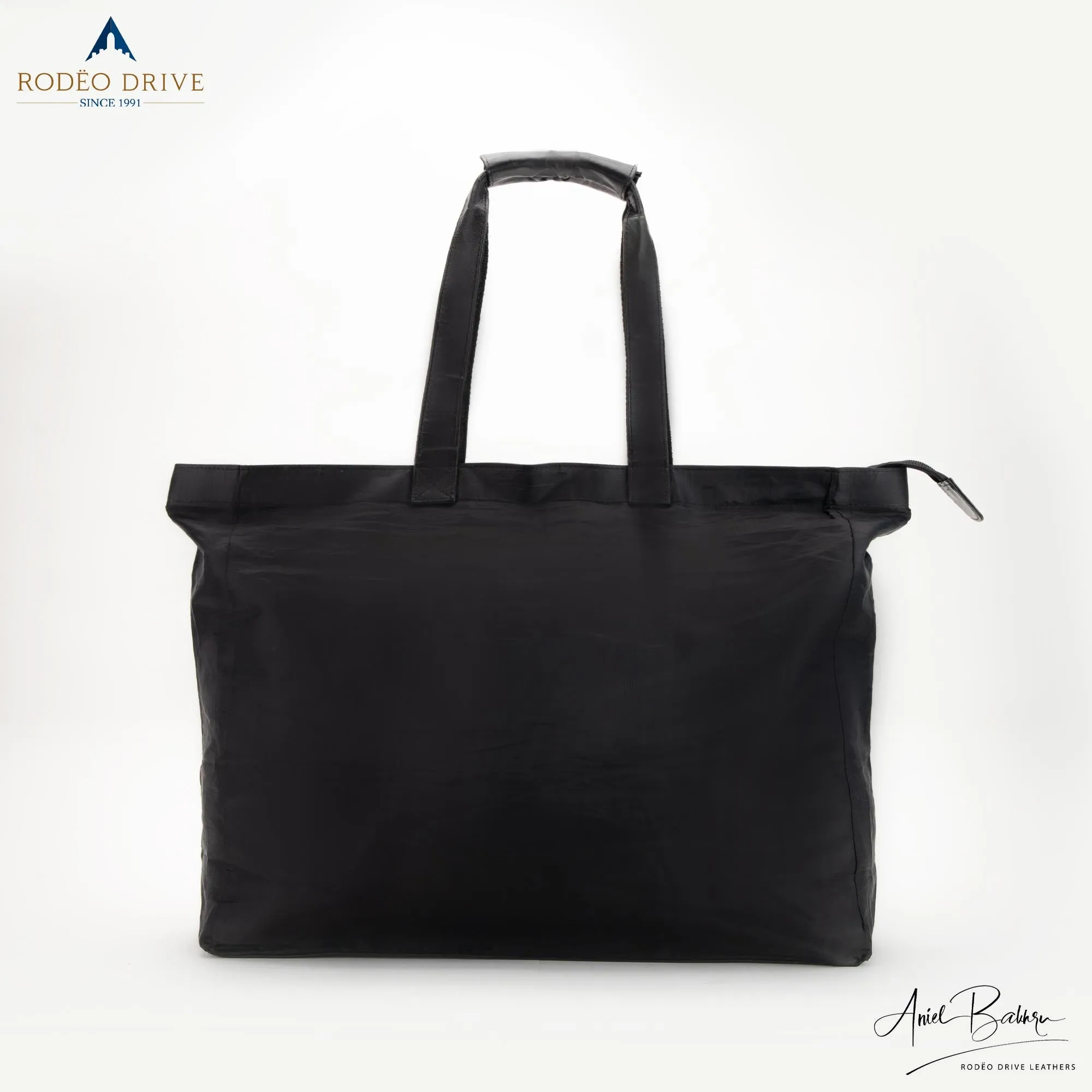 KELLY LEATHER CORDURA SHOPPING BAG