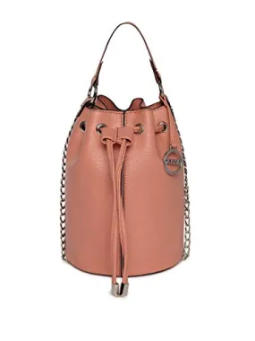 KLEIO Small Bucket Sling Bucket Hand Bag for Women Girls(HO8022KL-PE_Peach)