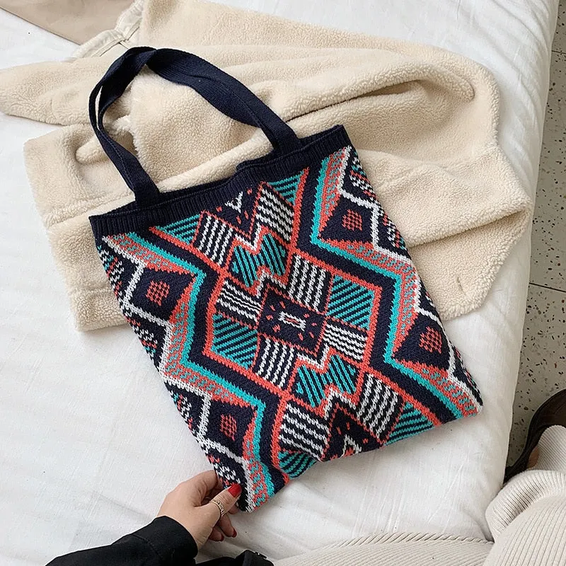 Knitting Tote Bag