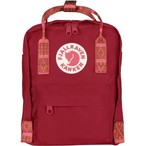 Kånken Mini Backpack - Deep Red / Folk Pattern