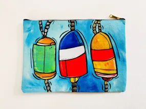 Large Nautical Buoys Zipper Clutch Pouch