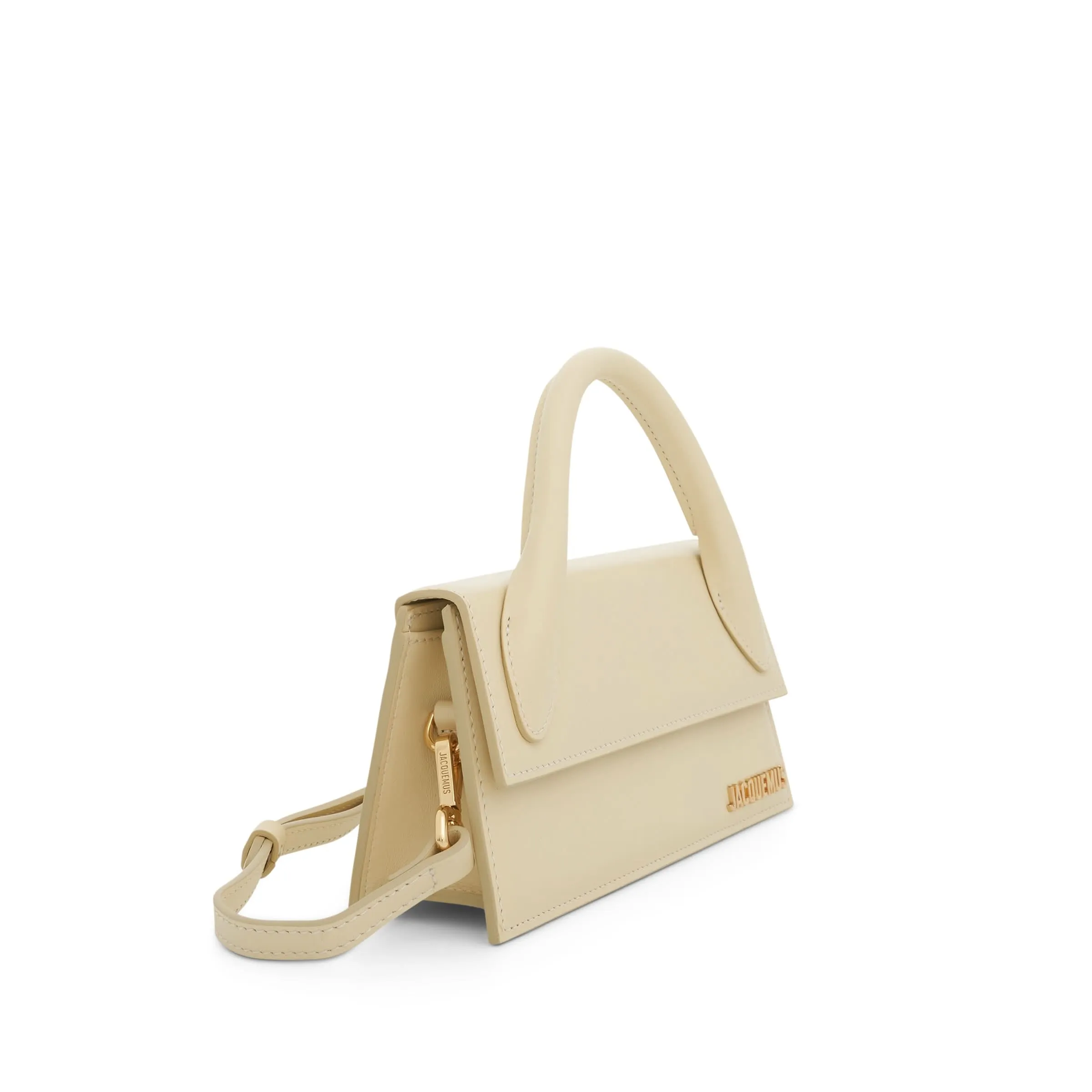 Le Chiquito Long Leather Bag in Ivory