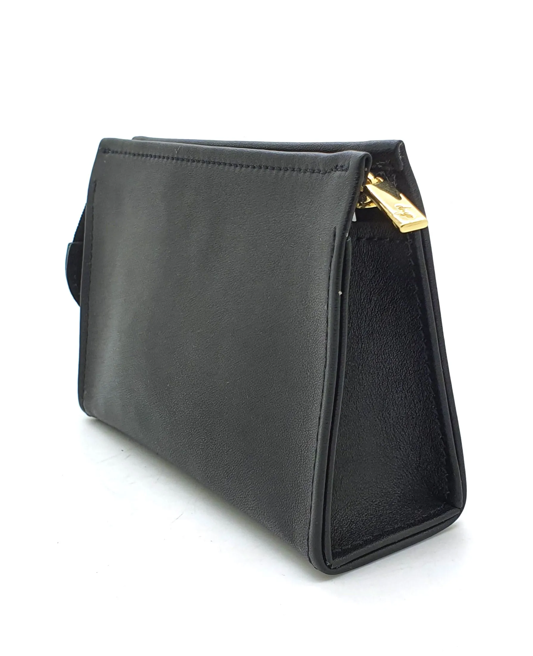 Leather Toiletry Pouch 15 - Black