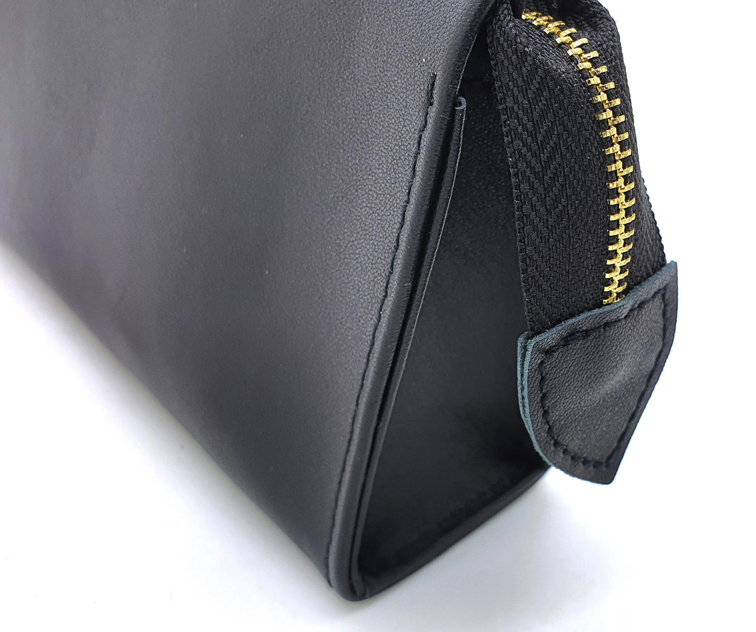 Leather Toiletry Pouch 15 - Black