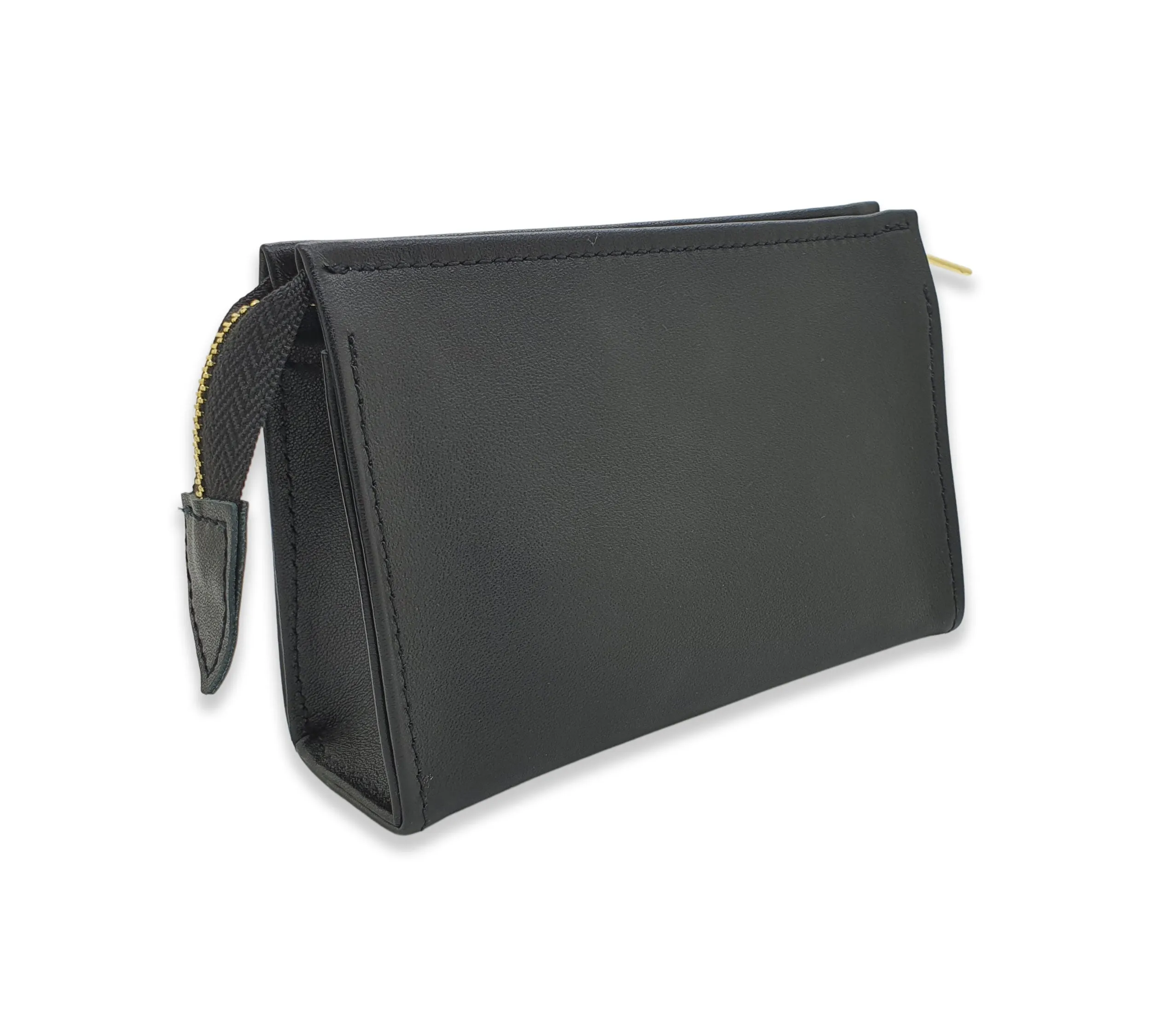 Leather Toiletry Pouch 15 - Black