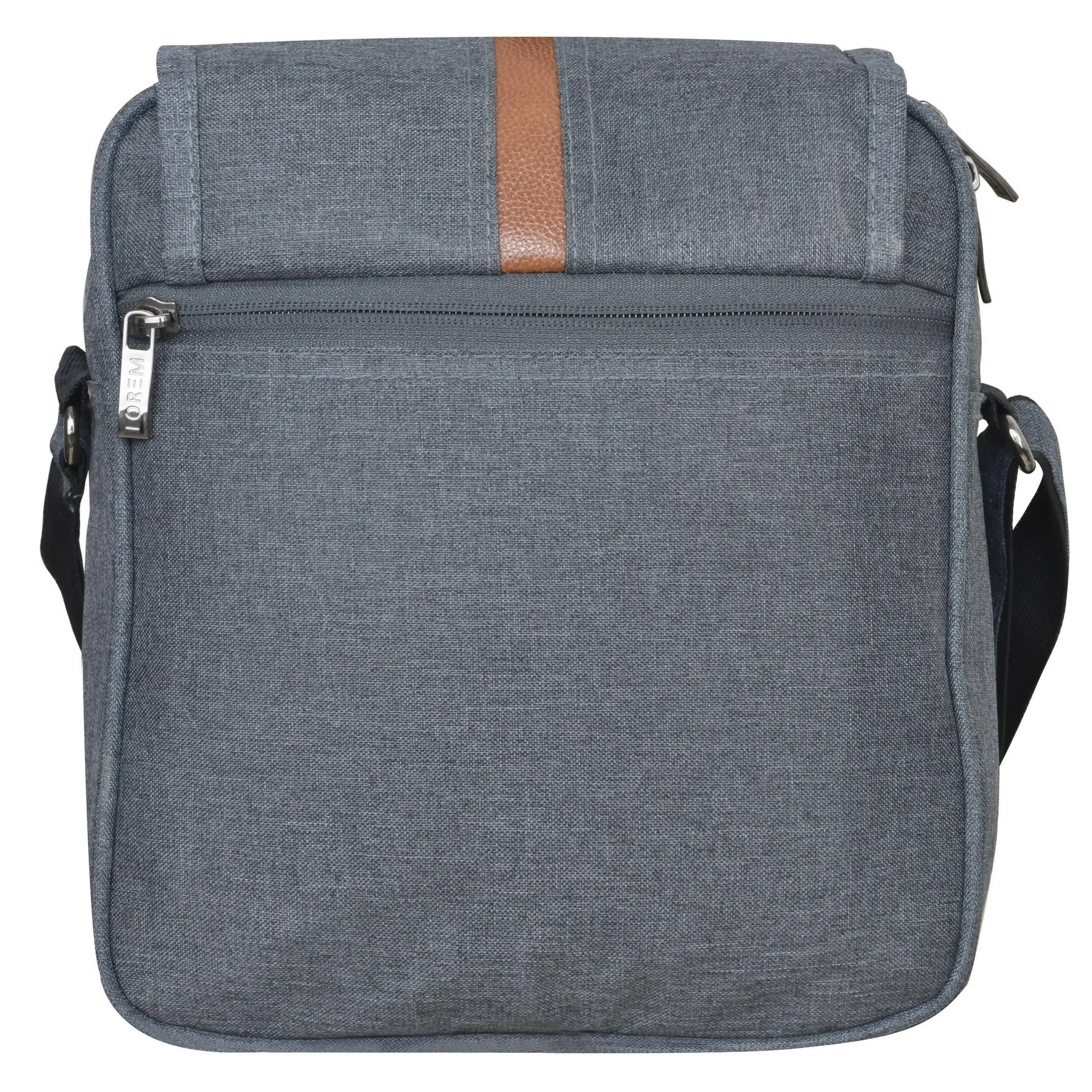 LOREM Grey Casual Linen Textured Cross Body Sling Bag For Men (SL07)