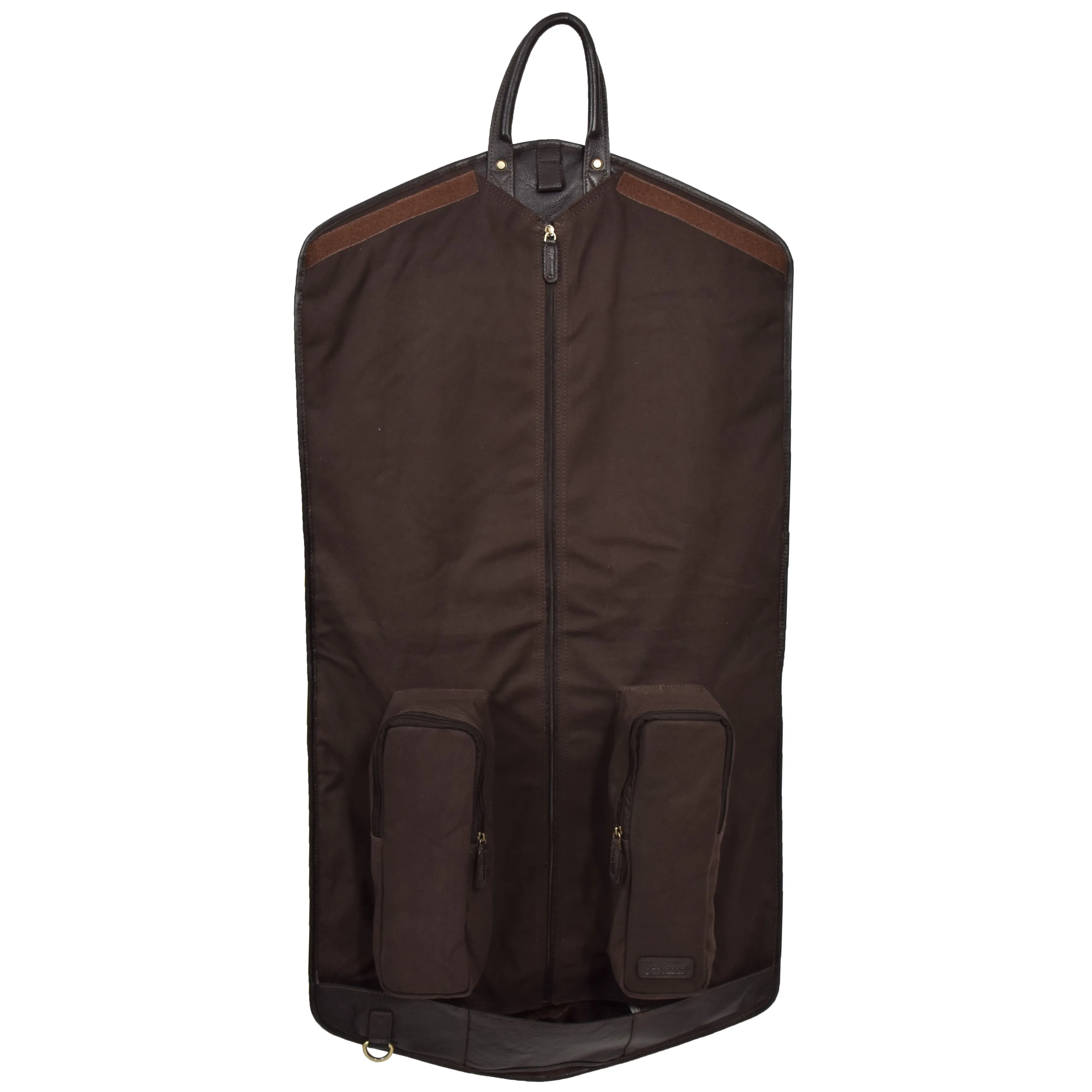 Luxury Leather Slimline Garment Carrier Keswich Brown