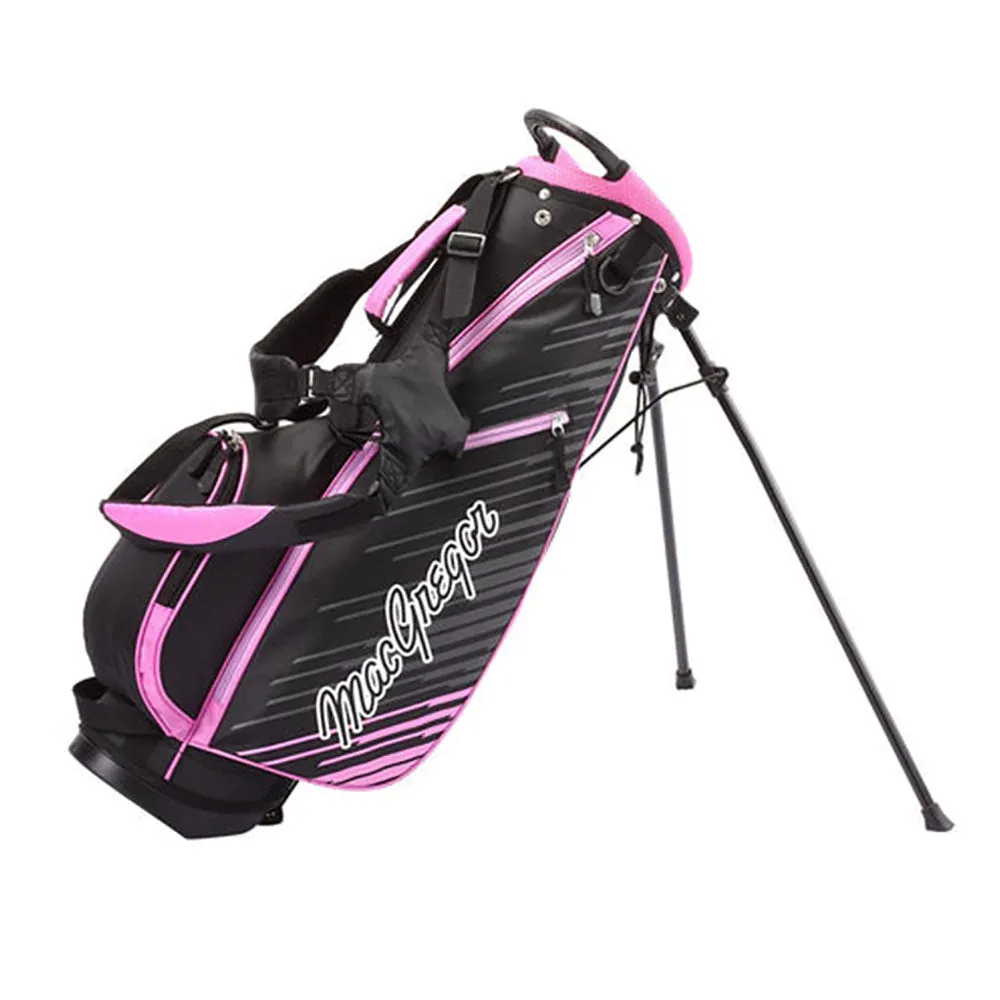 MacGregor V-MAX Junior 7-Piece Set Boys Stand Bag - Pink(Ages 9-12)