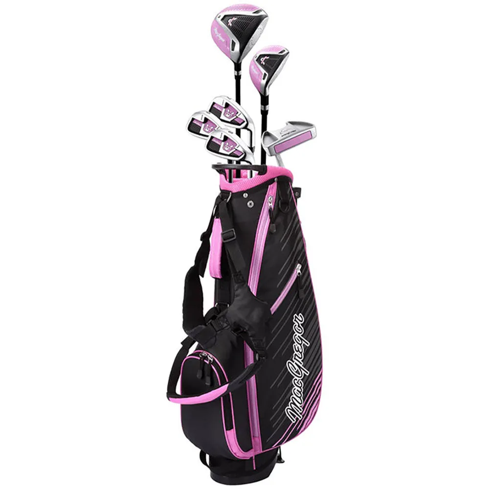 MacGregor V-MAX Junior 7-Piece Set Boys Stand Bag - Pink(Ages 9-12)