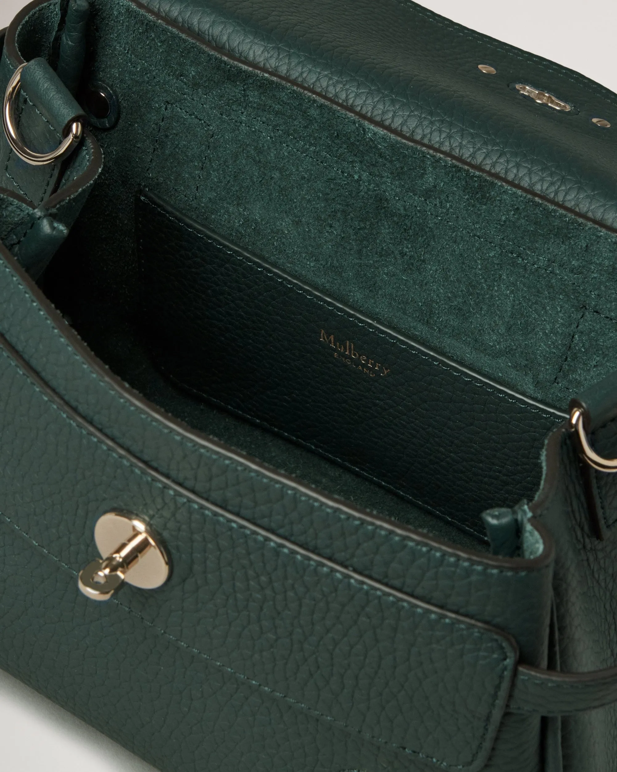 Mini Alexa Mulberry Green Heavy Grain