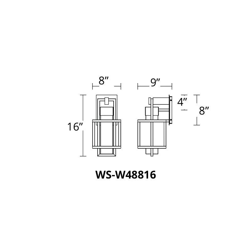 Modern Forms WS-W48816 Logic 1-lt 16" Tall LED Outdoor Wall Sconce