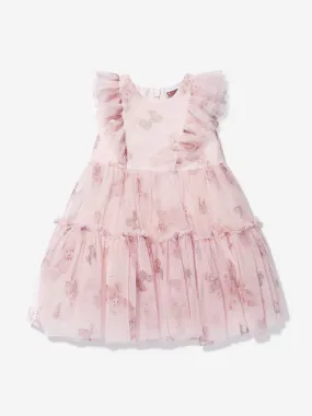 Monnalisa Baby Girls Tulle Teddy Bear Dress