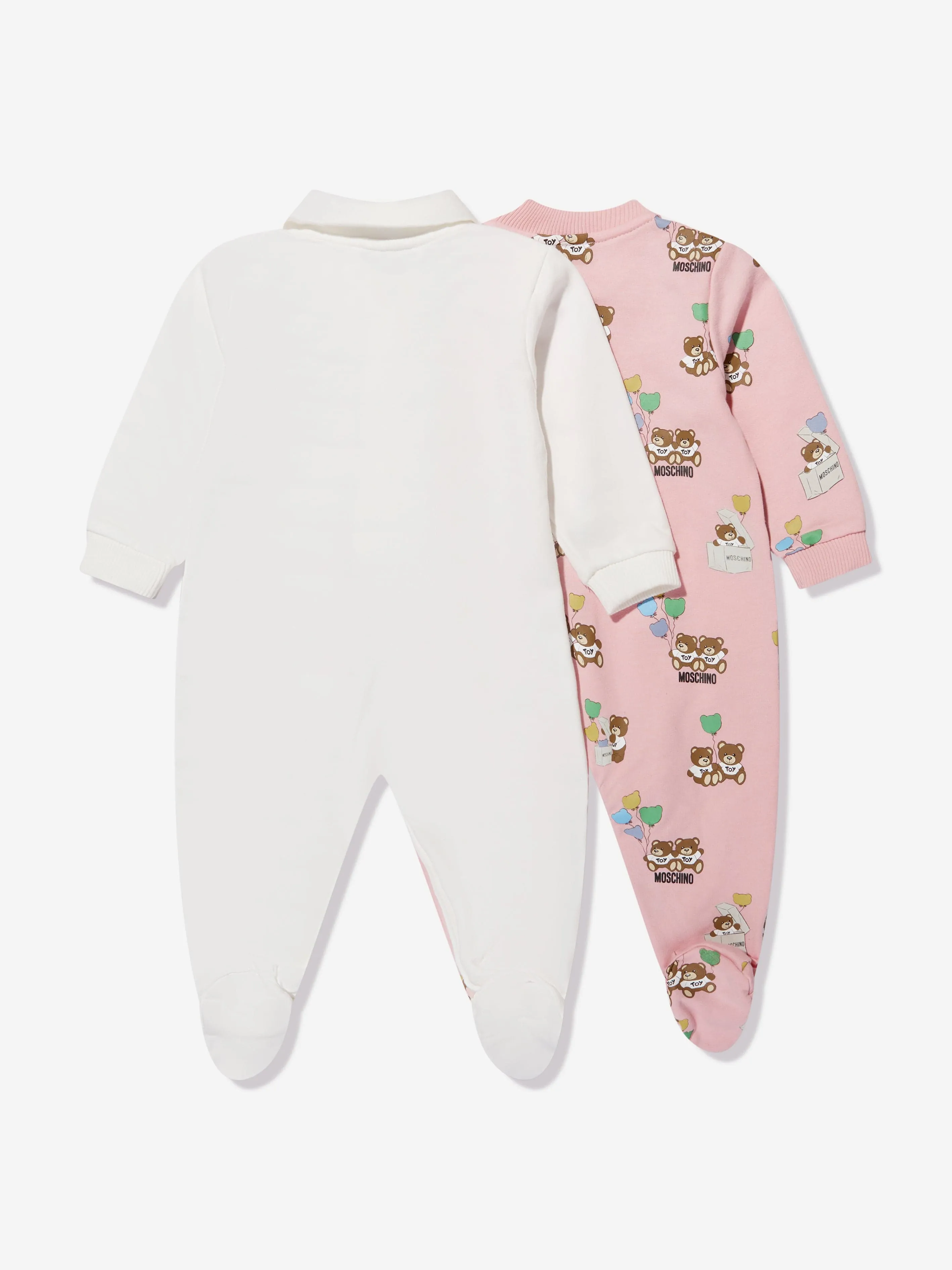 Moschino Baby Girls Babygrows Gift Set in Pink