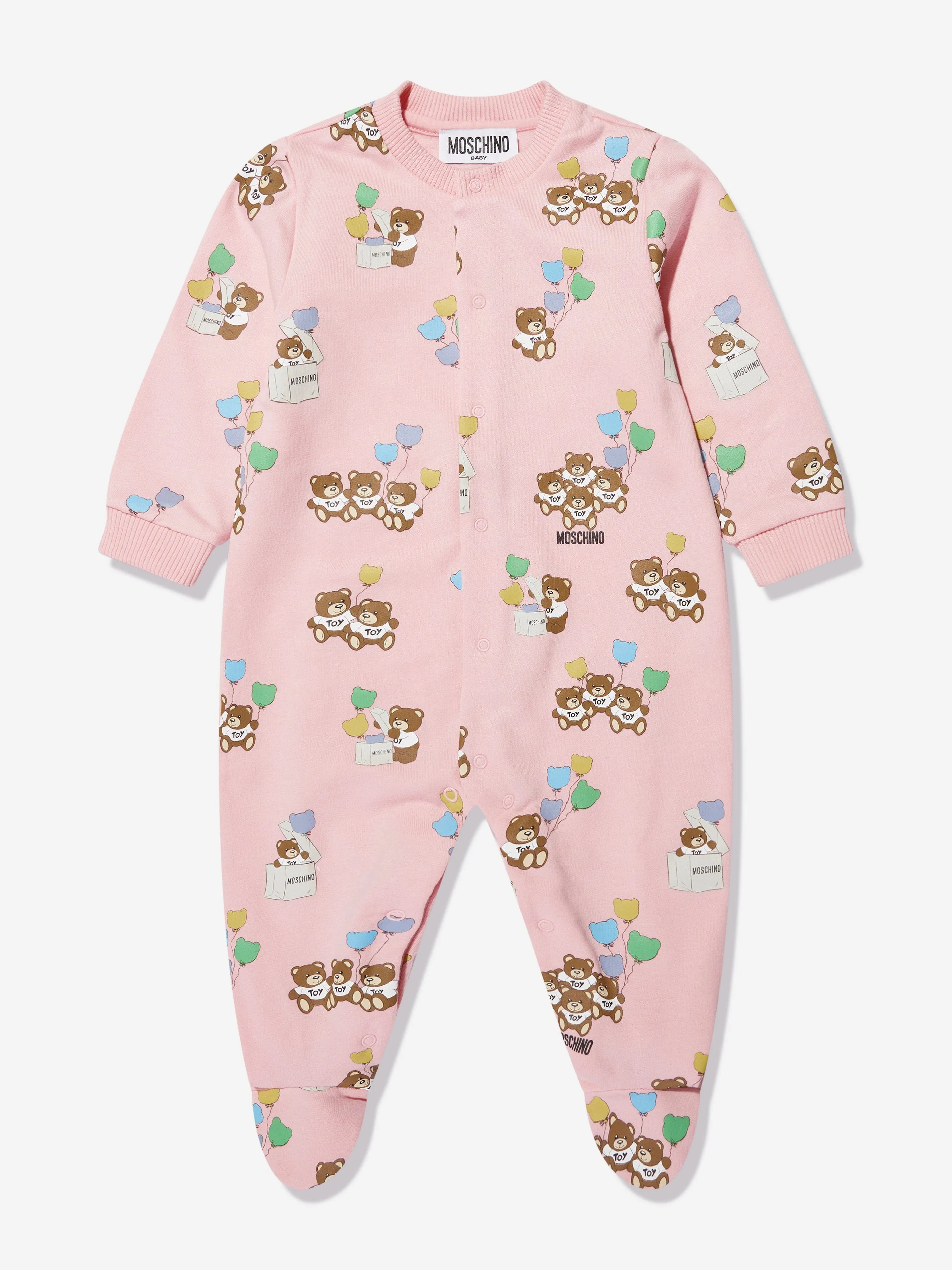 Moschino Baby Girls Babygrows Gift Set in Pink