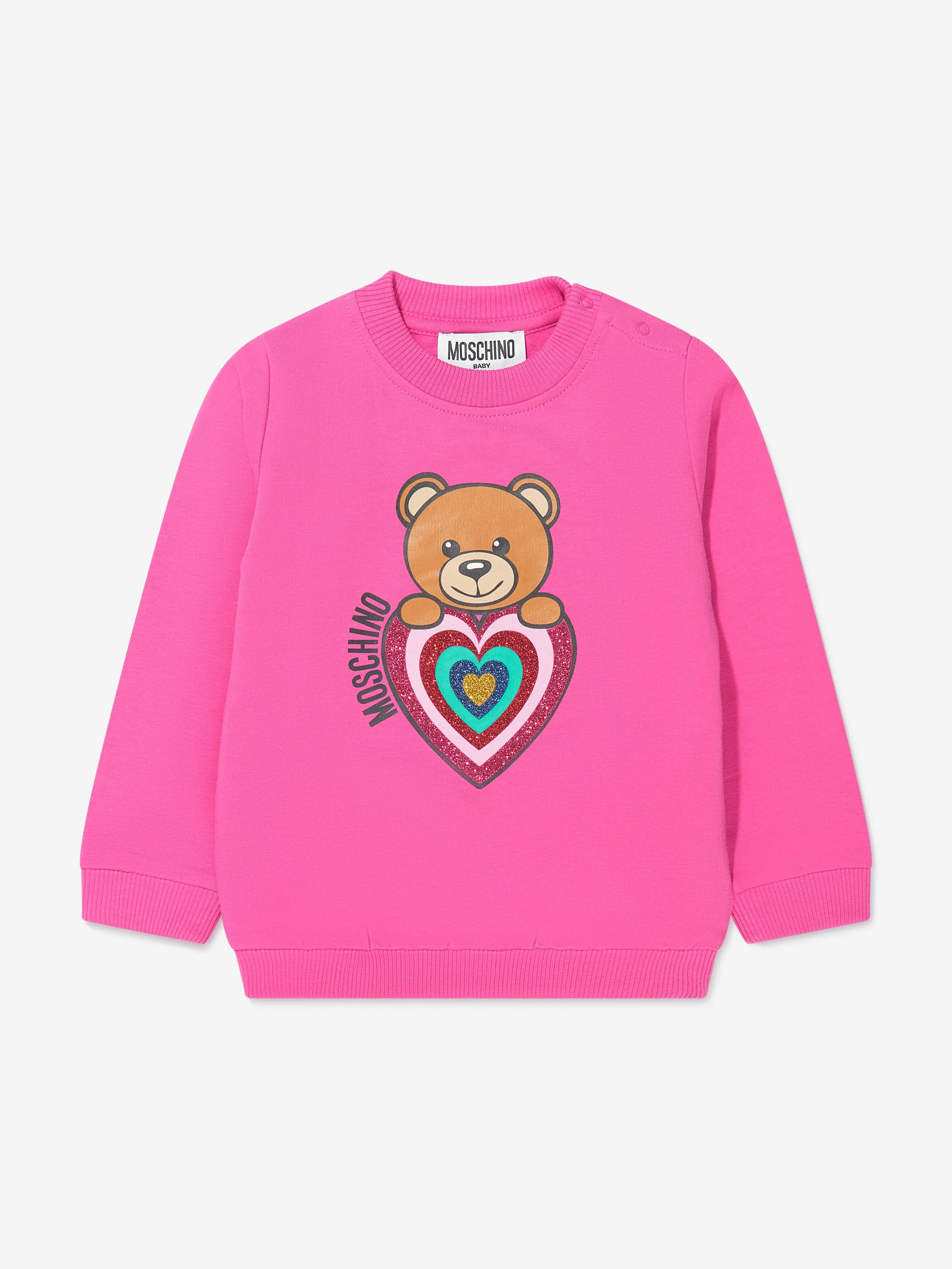 Moschino Baby Girls Teddy Bear Heart Sweatshirt